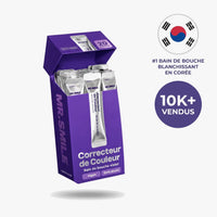 MR.SMILE — packshot du bain de bouche violet, correcteur de couleur pour les dents
